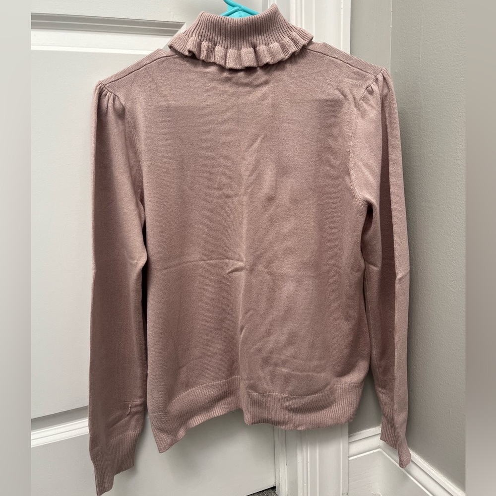 Joseph A. Co Ruffle Turtleneck Sweater